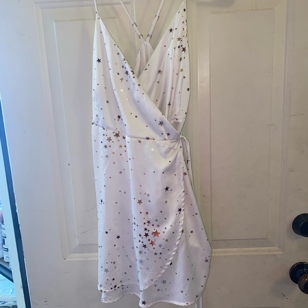 Lucy in the Sky White Star Dress Small
